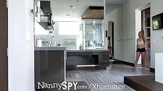 Nannyspy babysitter Lilly Ford bangs to save job