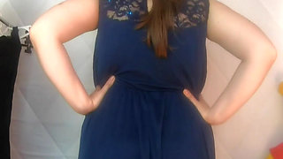 Trying dresses uncensored.