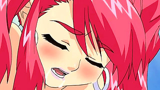 Hot anime redhead penetrated by BIG futanari cock