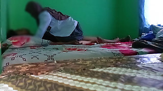 Teenage girl at school in her own family&#039;s entot on her way home from school