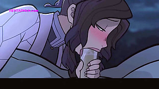 ''Total Concentration Breathing'' A Night of Passion on the Rooftop - Exclusive Hentai Parody, ENG Sub