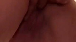 In the Bathroom with Massage Glove Threesome Lesbians