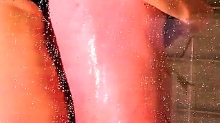 Mistress Fucked His Ass in the Shower