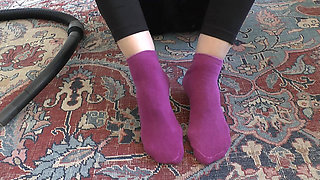 First, the Socks Are Vacuumed, Then Scrubbed, and Then Covered in Cum, POV, JOI, Lady Victoria Valente