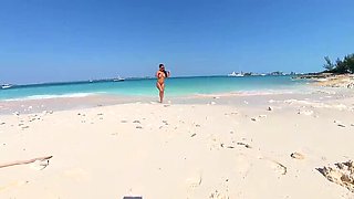Big Tits MILF Miss Lexa Nude on Beach - Perfect Body HD Solo