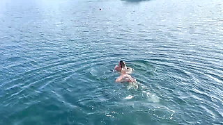 Monika Fox Morning Swimming Naked In The Bay