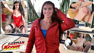 Skinny Tall Teen Lana Lenani with Long Legs and Hair at Casting Fuck