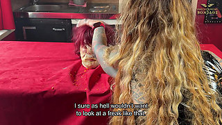 Humiliating the Powerless Slave at the Dining Table (223)