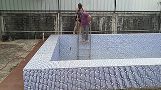 Indian Telugu Romantic Couple Enjoying Sucking Doggy Style Hard-core Fucking in Swimming Pool Telugu-fuckers