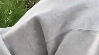 Fucking Hard My Best Friend's Hot Girlfriend in Forest While He Setting up a Tent and Building a Bonfire