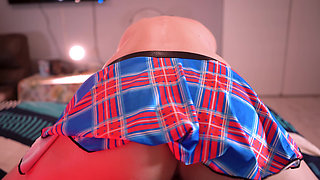 Naughty Brunette Smokes While Sucking Cock and Riding Reverse Cowgirl