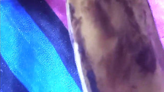 Fucking My Black Hairy Pussy with a Banana Load Moaning Orgasms