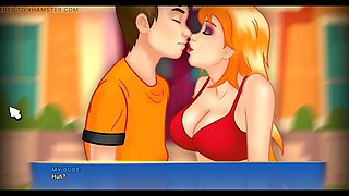 Step-sista adventures with Misskitty2k and her massive boobs in a cartoon world