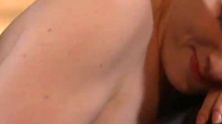 Old cock in red hair babe