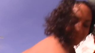 Black Chick With A Massive Booty Bangs Outside And Loves It