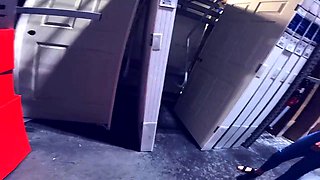 Public BJ in Hardware Store - Facial Finish!