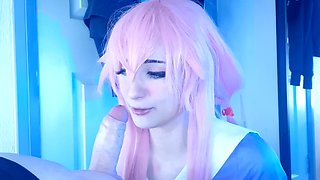 Honry Yandere Girl Gives Rough Blowjob and Bounces Big Ass
