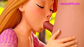 Car Toon - Long-haired Beauty Takes Control: Rapunzels Sensual Cowgirl & Deep Throat Fantasy