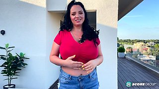 Joana Bliss gets her big tits oiled up & massaged in a POV bikini session