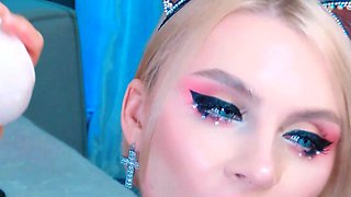 Blonde Bombshell Naughty Oral Seduction