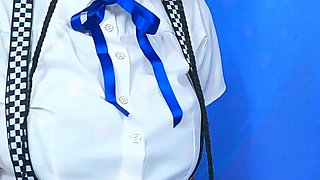Extreme Winking Anus! Enormous Ass Cheeks Wide Open with Blue Thong Pulled Down, Pussy Erotica Fetish Black Pussy and Butthole