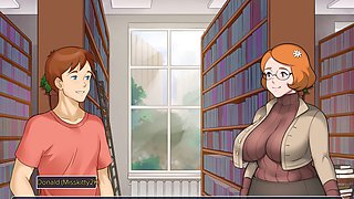 Milf with big tits getting bred in an animated visual novel
