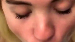 Huge Dick for My Sister-in-law. Schoolgirl Gives a Blowjob While Parents Are Away