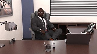 Cheating Wife Will Do Anything to Get a Promotion at Her Job 3D Animation