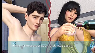 Passionate threesome with two sexy milf ends up with creampie - 3D Hentai Animated Porn With Sound - F.I.L.F