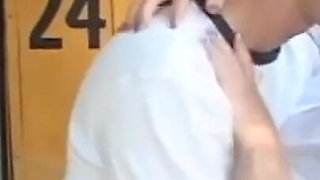 Victoria Takes A Stiff Prick In Her Teen Pussy While Leaning On The Bus