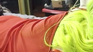 Next Door Dolly and Stunt Cock- Thrusting Vibrator Swallow Blowjob