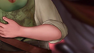 Big Boobs Giant Orc Woman Dirty Outdoor Sex and Pussy Creampie - Cartoon Animated Porn Game - What a Legend! - Part 25