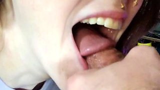 Busty redhead teen blowjob and cock ride
