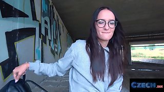 Czech porn - sweet bootie czech is pounded in public under a bridge
