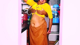 Desi Bhabi Kitchen Sex With Husbands Stepbrother. Telugu Dirty Talks