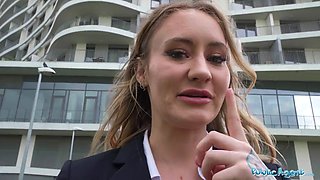 Public Agent Hot hotel worker fucks big fat cock in public toilet POV