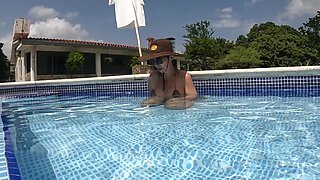My Wife Gets Hot in the Pool and Wants You to See Her Tan and Her Vagina