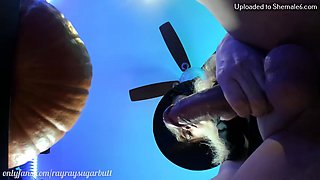 Rayray sugarbutt dressed as witch cum on pumpkin