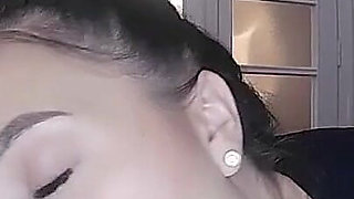 She Loves Drinking Cum From a Condom and Gargling Sperm After Slow Sensual Blowjob
