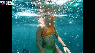 Snorkel Slut in Paradise - Underwater Flash & Naughty Tease