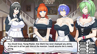 Maid Mansion: maid learning how to be  obedient and she got covered with cum ep.3