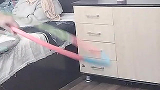 Sexy Wife Workout at Home Naked.