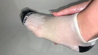 Foot Oil Massage in Ankle Socks