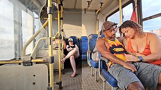 Married woman flirts with a stranger on the bus and ends up hooking up with him