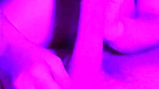Stepsister Learns to Jerk off My Huge Cock. Close-up with Legs