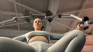 Masturbate in the gym so hard in public
