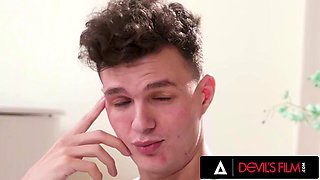 DEVILS FILM - Hot Babysitter Sophia Burns Gets Her Butthole Plumbed By The Teen She Babysits