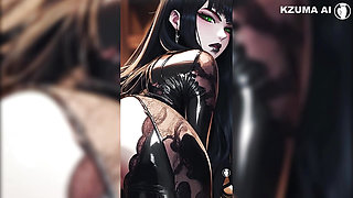 Very naughty and beautiful goth - Hentai AI