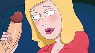 Rick and Morty - a Way Back Home - Sex Scene Only - Part 33 Beth Handjob by Loveskysanx