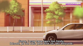 Massive Pussy Fingering Orgasm in the Car, He Squirting all Over(Hentai)Subbs